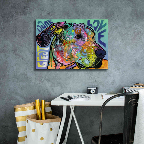 Image of 'Great Dane Luv' by Dean Russo, Giclee Canvas Wall Art,26x18