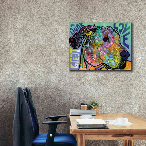 Image of 'Great Dane Luv' by Dean Russo, Giclee Canvas Wall Art,34x26