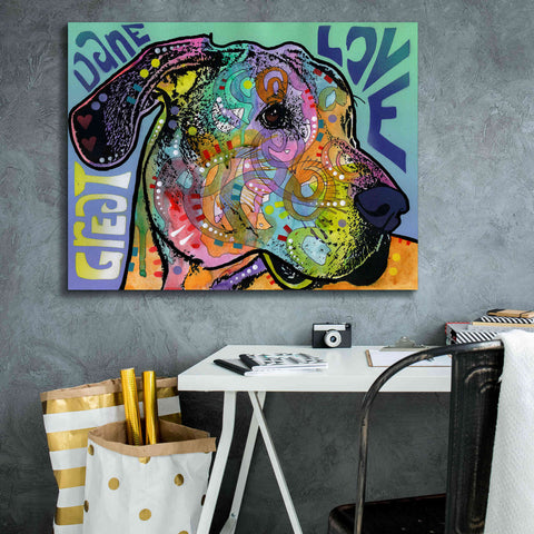 Image of 'Great Dane Luv' by Dean Russo, Giclee Canvas Wall Art,34x26