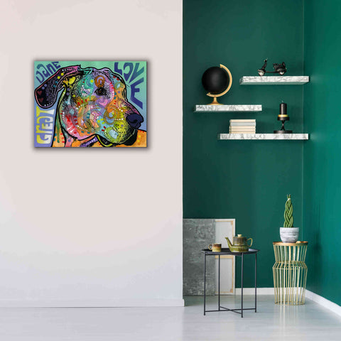 Image of 'Great Dane Luv' by Dean Russo, Giclee Canvas Wall Art,34x26