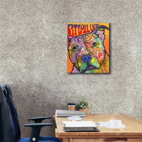 Image of 'Pit Bull Luv' by Dean Russo, Giclee Canvas Wall Art,20x24