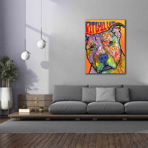 Image of 'Pit Bull Luv' by Dean Russo, Giclee Canvas Wall Art,40x54