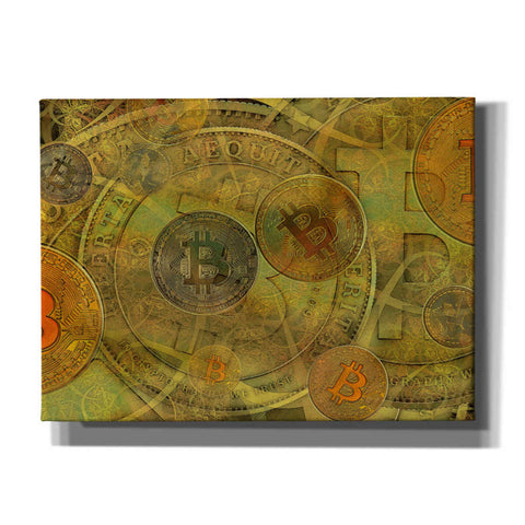 Image of 'Grunge Bitcoin Two' by Steve Hunziker, Canvas Wall Art