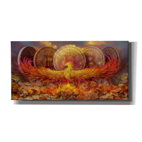 Image of 'Bitcoin New Age Nine' by Steve Hunziker, Canvas Wall Art