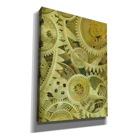 Image of 'Grunge Bitcoin Six' by Steve Hunziker, Canvas Wall Art