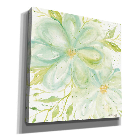 Image of 'Teal Big Blooms' by Cindy Jacobs, Canvas Wall Art