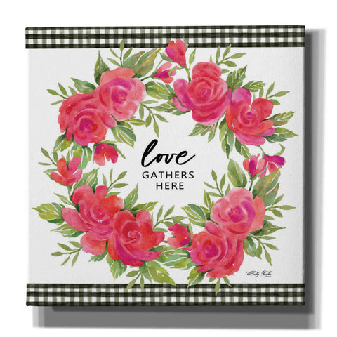 Image of 'Love Gathers Here Flower Crown' by Cindy Jacobs, Canvas Wall Art