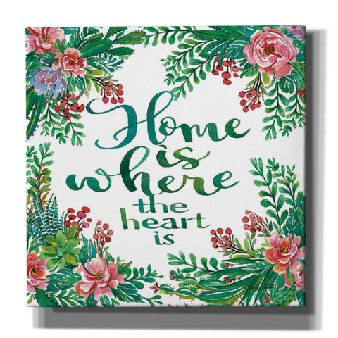 Image of 'Home Is Succulents' by Cindy Jacobs, Canvas Wall Art