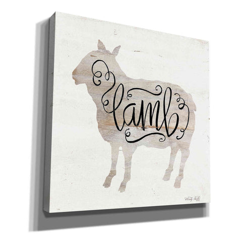 Image of 'Lamb in Beige' by Cindy Jacobs, Canvas Wall Art