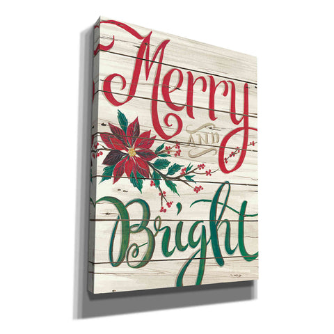 Image of 'Merry & Bright Shiplap' by Cindy Jacobs, Canvas Wall Art