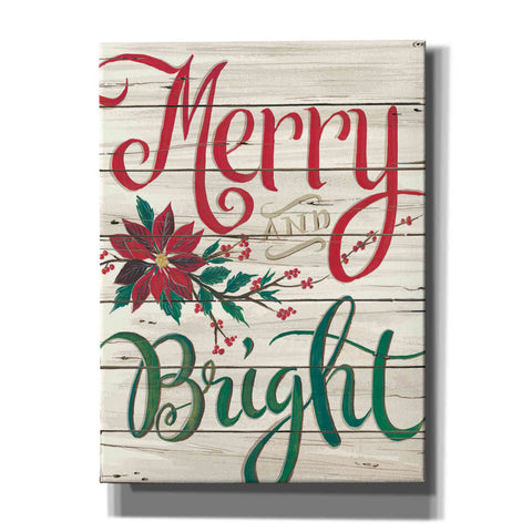 Image of 'Merry & Bright Shiplap' by Cindy Jacobs, Canvas Wall Art