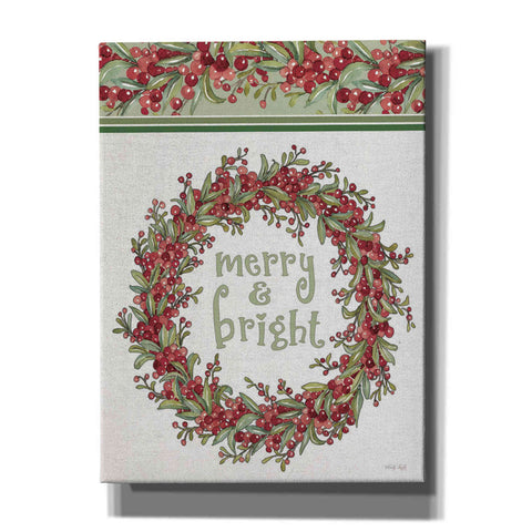 Image of 'Merry & Bright Wreath Design' by Cindy Jacobs, Canvas Wall Art
