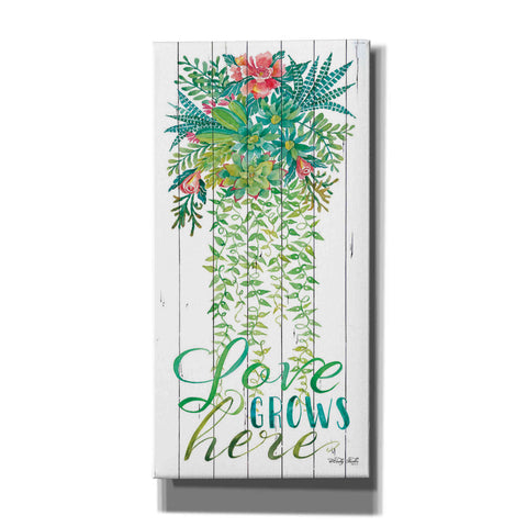 Image of 'Love Grows Hanging Plant' by Cindy Jacobs, Canvas Wall Art