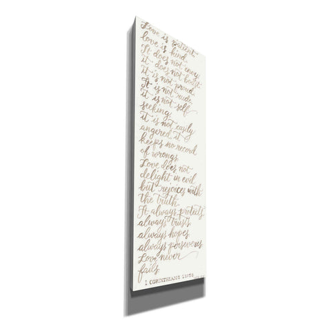 Image of 'Handwritten Love is Patient' by Cindy Jacobs, Canvas Wall Art