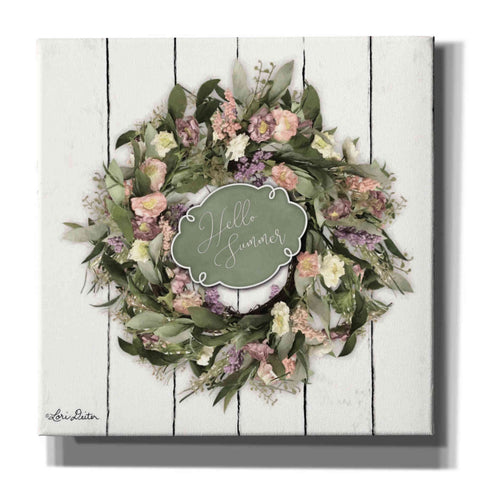 Image of 'Hello Summer Wreath' by Lori Deiter, Canvas Wall Art