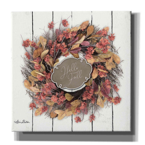 Image of 'Hello Fall Wreath' by Lori Deiter, Canvas Wall Art