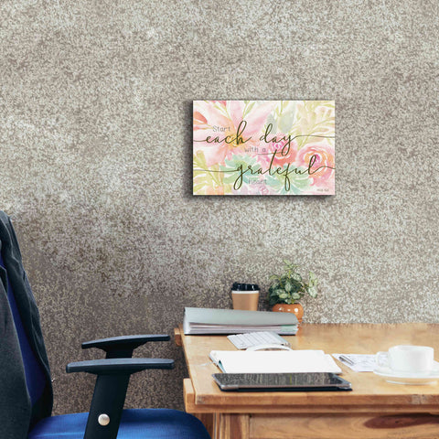 Image of 'Floral Grateful Heart' by Cindy Jacobs, Canvas Wall Art,18 x 12