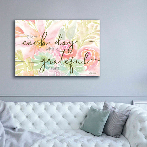 Image of 'Floral Grateful Heart' by Cindy Jacobs, Canvas Wall Art,60 x 40