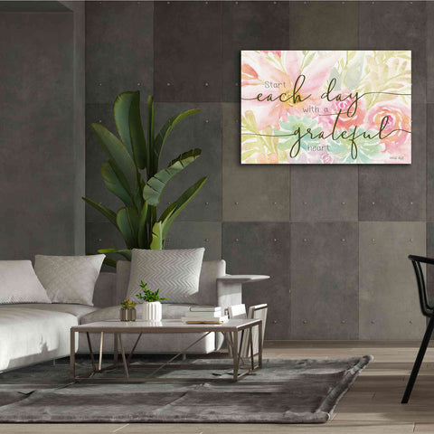 Image of 'Floral Grateful Heart' by Cindy Jacobs, Canvas Wall Art,60 x 40