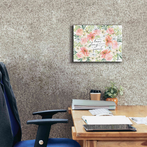 Image of 'Floral Love Story' by Cindy Jacobs, Canvas Wall Art,16 x 12