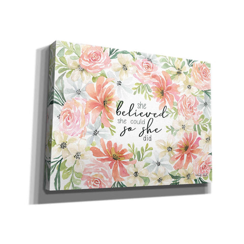 Image of 'Floral She Believed' by Cindy Jacobs, Canvas Wall Art