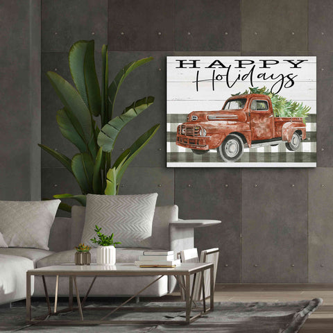 Image of 'Happy Holidays Truck' by Cindy Jacobs, Canvas Wall Art,54 x 40
