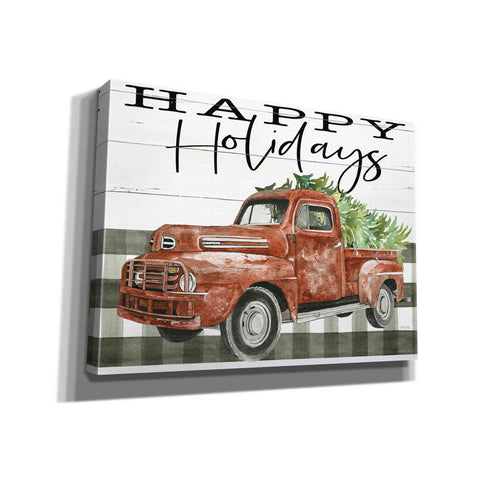 Image of 'Happy Holidays Truck' by Cindy Jacobs, Canvas Wall Art