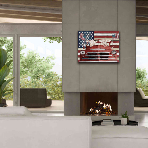 Image of 'Patriotic Cows' by Cindy Jacobs, Canvas Wall Art,34 x 26