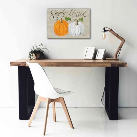 Image of 'Simply Blessed Pumpkins' by Cindy Jacobs, Canvas Wall Art,26 x 18