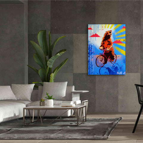 Image of 'Bear Back Rider' by AbcArtAttack, Canvas Wall Art,40 x 54