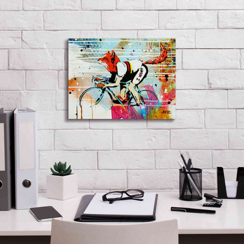 Image of 'Le Fox' by AbcArtAttack, Canvas Wall Art,16 x 12