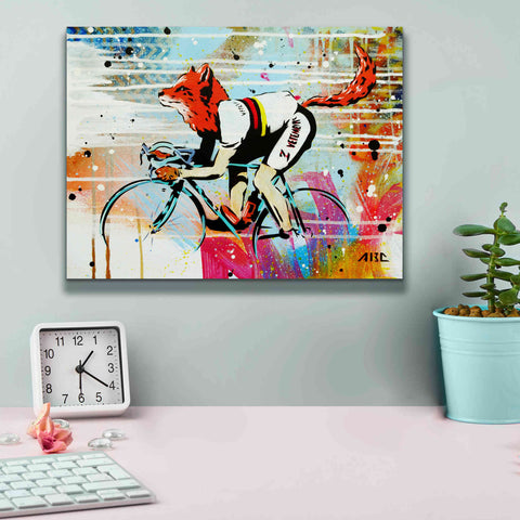 Image of 'Le Fox' by AbcArtAttack, Canvas Wall Art,16 x 12