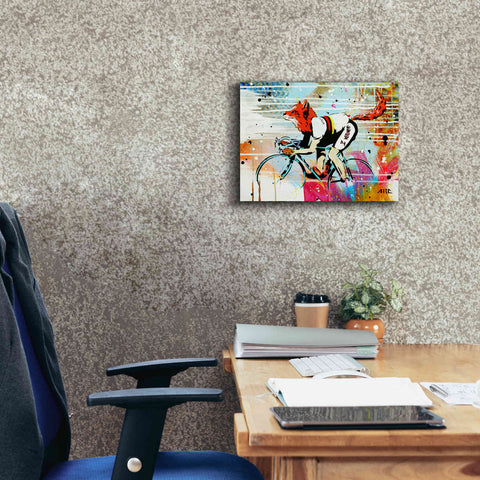 Image of 'Le Fox' by AbcArtAttack, Canvas Wall Art,16 x 12