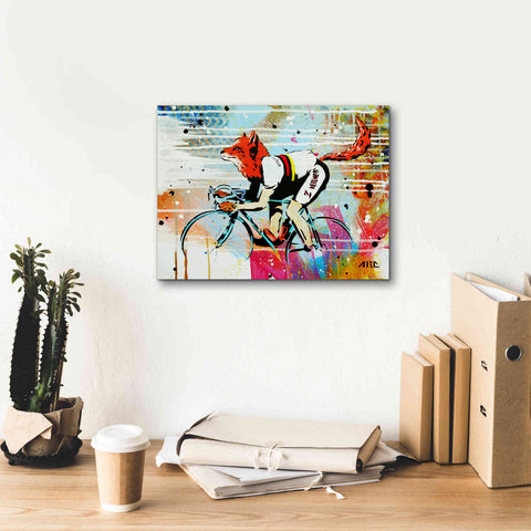 Image of 'Le Fox' by AbcArtAttack, Canvas Wall Art,16 x 12
