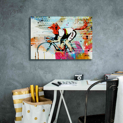 Image of 'Le Fox' by AbcArtAttack, Canvas Wall Art,26 x 18
