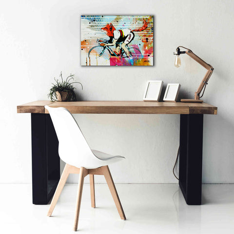 Image of 'Le Fox' by AbcArtAttack, Canvas Wall Art,26 x 18