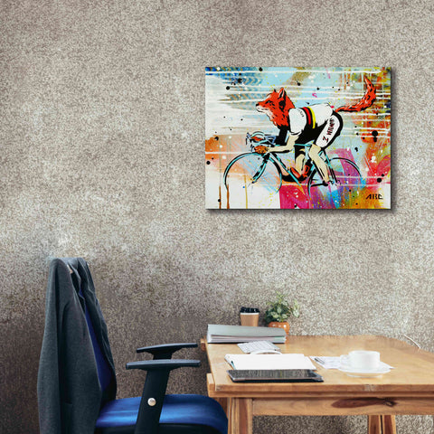 Image of 'Le Fox' by AbcArtAttack, Canvas Wall Art,34 x 26