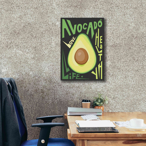 Image of 'Kitchen Avocado' by Ayse, Canvas Wall Art,18 x 26
