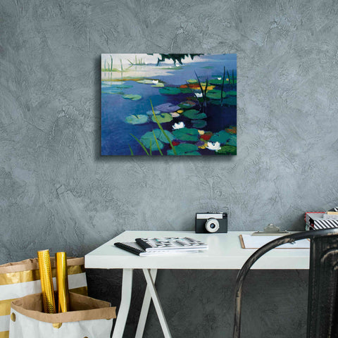 Image of 'Water Lilies' by Tadashi Asoma, Canvas Wall Art,16 x 12