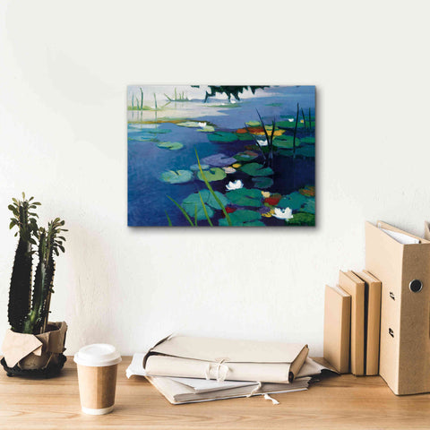 Image of 'Water Lilies' by Tadashi Asoma, Canvas Wall Art,16 x 12