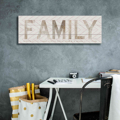 Image of 'Family Chevron' by Cindy Jacobs, Canvas Wall Art,36 x 12