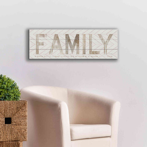 Image of 'Family Chevron' by Cindy Jacobs, Canvas Wall Art,36 x 12