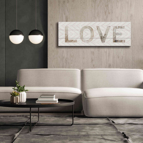 Image of 'Love Chevron' by Cindy Jacobs, Canvas Wall Art,60 x 20