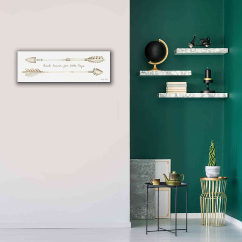 Image of 'Arrows - Thank Heaven for Little Boys' by Cindy Jacobs, Canvas Wall Art,36 x 12