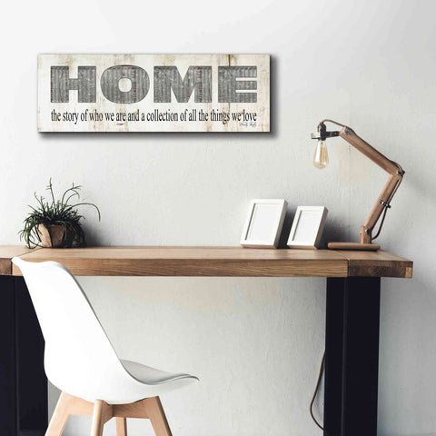 Image of 'Home - A Story of Who We Are Sign' by Cindy Jacobs, Canvas Wall Art,36 x 12