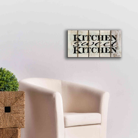 Image of 'Kitchen Sweet Kitchen on Wood Panels' by Cindy Jacobs, Canvas Wall Art,24 x 12