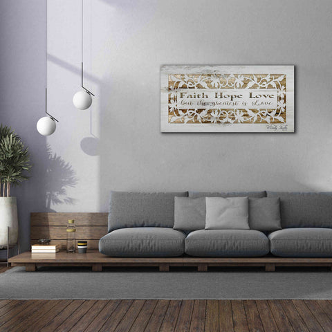 Image of 'Faith, Hope, Love' by Cindy Jacobs, Canvas Wall Art,60 x 30