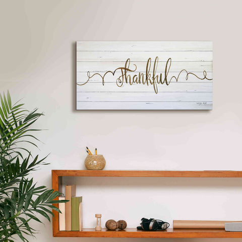 Image of 'Thankful' by Cindy Jacobs, Canvas Wall Art,24 x 12