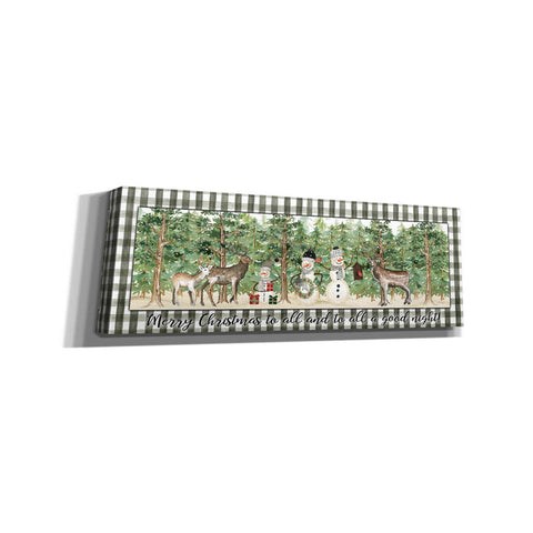 Image of 'Merry Christmas to All on Plaid' by Cindy Jacobs, Canvas Wall Art
