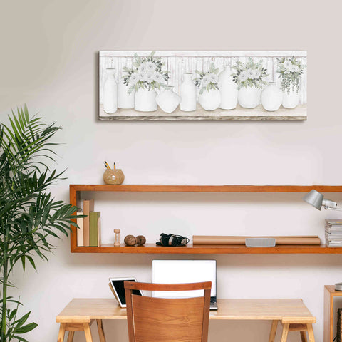 Image of 'White Simplicity' by Cindy Jacobs, Canvas Wall Art,36 x 12